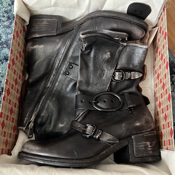 A.S.98 Shoes - Women's Black Leather Boots